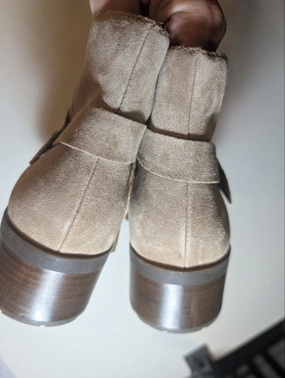 Born Taupe Suede Leather Tori Ankle Boots Size 11M NWT